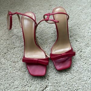 Charles & Keith Red Heeled Sandals – Size 38